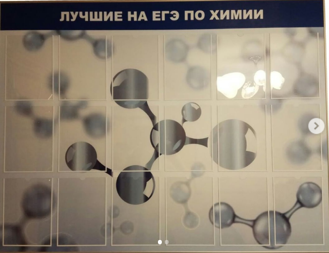 Стенд для лучших из лучших по ЕГЭ по химии и биологии 