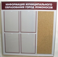 Информационные стенды с карманами ф. А4 и пробковой вставкой